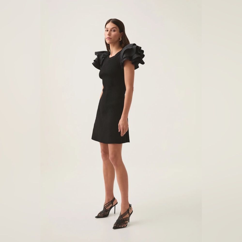 Aje. Questa Puff Mini Dress black (size small) NWT - Picture 4 of 8